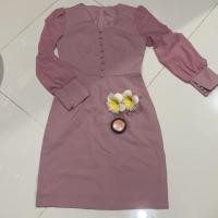 ราคา เดรสมือสองสีชมพูกะปิ แค่ลองแล้วแขวนไว้ในตู้จ้า (3432357638)