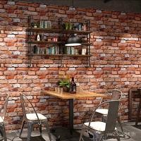 ราคา บาร์วอลล์เปเปอร์ 3d ลายอิฐกาแฟสไตล์อุตสาหกรรมวอลล์เปเปอร์ Retro X3JF (54253052366)