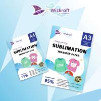 ราคา Wizkraft Premium Sublimation Transfer Paper กระดาษซับลิเมชั่น สีสด สวย A4, A3 100 sheets/pack กระดาษทรานเฟอร์ (23626545197)