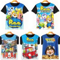 ราคา เสื้อยืด Cool Pororo 3D | เสื้อยืดลายการ์ตูน Pororo | ชุด โพโรโระ สําหรับเด็กอายุ 1-12 ปี - พื้นที่ยิ้ม (54901279387)