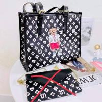 ราคา พร้อมส่ง!!! กระเป๋าเเบรนด์เเท้ช้อปปิ้ง ลายหลุยส์สีดำ!!!! (18112339195)