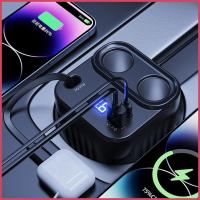 ราคา ที่ชาร์จแบตในรถ 60W Anti-Slip ชาร์จ Plug-and-Play ปรับสาย 2 พอร์ตรถ USB Charger สําหรับแบตเตอรี่ผู้ชายผู้หญิง dadwenth (45703104740)