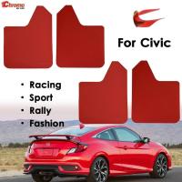 ราคา Red Racing Mudflaps Mud Flaps Splash Guards Mudguard สําหรับ Honda Civic Type RS Si Coupe W/คลิป 1995-on 1996 1997 19998 1999 2000 (42227347036)