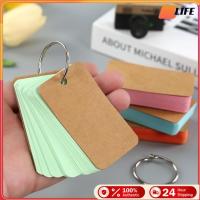 ราคา เก็บปลายทาง！50ใบ กระดาษจดคำศัพท์ 5*7ซม.บัตรจดคำศัพท์ DIY แฟลชการ์ด แบบห่วง ที่จดศัพท์ (57402126911)