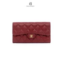 ราคา [ของแท้] CHANEL SARAH WALLET LONG RED CAVIAR GHW มีใบรับประกัน ตรวจสอบได้ทุกใบ ✅ (40408997195)