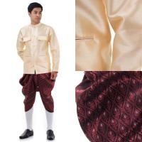 ราคา ชุดราชปะแตนสีครีมชุดราชปะแตนผู้ชายงานหมั้นงานแต่งลอยกระทง (2338189159)