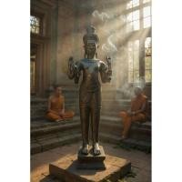ราคา พระนารายณ์ ปาง4กร ศิลปะเขมรบายน ขนาดสูง1เมตร เนื้อสัมฤทธิ์ (29305055695)