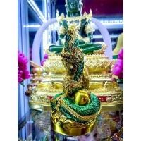 ราคา รูปปั้นปู่ศรีสุทโธนาคราชลงยาสีเขียวมรกต เนื้อทองเหลือง (21345608663)