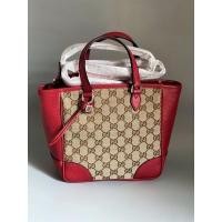 ราคา New Gucci canvas & leather small tote ซิปบน สายยาวถอดได้ ขนาด 8 x 7.5 x 4.25 นิ้ว (26677454621)