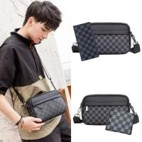 ราคา พร้อมส่งในไทยThai กระเป๋าสะพายข้างใสมือถือผู้ชายหนังPU+กระเป๋าตังค์ใบสั้น,กระเป๋าตังค์ใบยาว (ชื้อ 1 แถม 2 )✅คุณภาพสูง✅ (42125791695)