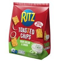 ราคา ริทซ์โทสเต็ดชิปส์ขนมอบกรอบรสซาวร์ครีมและหัวหอม 229กรัม Ritz Toasted Chips Sour Cream and Onion 229g. [8934680114271] (45503164971)