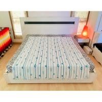 ราคา ผ้าห่ม หรือผ้าปูรองนอน/โซฟา ขนาด 5ฟุต สีขาวลายวินเทจ ยี่ห้อ Amante (สภาพใหม่) มือสองสภาพดี สินค้าญี่ปุ่น-เกาหลีแท้ (24481595180)