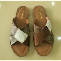 ราคา (ของแท้) Coach รองเท้าแตะผู้หญิง size US8 EU38.5 Hilda Sandal in Signature Canvas (18292451126)
