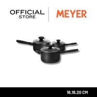 ราคา MEYER MIDNIGHT ชุดหม้อมีด้ามจับ hard-anodize พร้อมฝารวม 6 ชิ้น ขนาด 16, 18, 20 ซม. Saucepan set (85087-TE12) (17179888312)