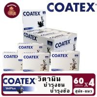 ราคา วิตามิน COATEX (60เม็ดx4กล่อง)บำรุงขน ผิวหนังสุนัข แมว exp 10/2026 (42704965698)