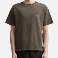 ราคา Satisfy Scorpion 3M เสื้อยืดคอกลมสะท้อนแสงผ้าฝ้ายแท้หลวมสบายๆเสื้อยืดแขนสั้น (43067994671)