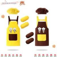 ราคา ผ้ากันเปื้อนภาพวาด HGOUGVT แขนแขนผ้ากันเปื้อนเด็กกันน้ํา, หมวกการ์ตูนหมวกเชฟชุดเชฟทําอาหาร (51254635282)