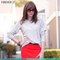 ราคา USED Forever 21 - Knitted Gray Sweater | เสื้อสเวตเตอร์สีเทา เสื้อกันหนาว แขนยาว คอกลม ไหมพรม แท้ มือสอง (24206954892)