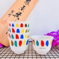 ราคา ถ้วยน้ำชาพอร์ซเลน SONIA RYKIEL Porcelaine ขอบแต้มสี เซ็ต 5 ชิ้น ขนาดเล็ก มือสอง จากญี่ปุ่น (28617247622)