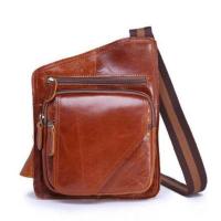 ราคา กระเป๋าคาดอก ผู้ชาย หนังแท้ ทรงสี่เหลี่ยม รุ่นLB32 (สีน้ำตาลเข้ม,สีน้ำตาลอ่อน) (1382818777)
