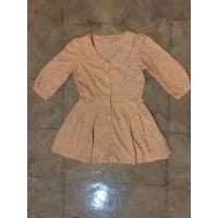 ราคา เดรสลายดอก ทรงเอ แขน4ส่วน สีโอรส (21890420601)