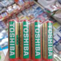 ราคา ถ่าน Toshiba Size AA 1.5V จำนวน 4ก้อน Super Heavy Duty ของใหม่ ของแท้ (2489429611)