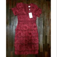 ราคา เดรสลูกไม้สีแดงเลือดนก (6937556089)