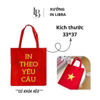 ราคา ตุลย์ กระเป๋าผ้าแคนวาส สีแดง กระเป๋าผ้าแคนวาส มีซิป พิมพ์ลายขอ ราคาถูก คุณภาพ (49354347044)