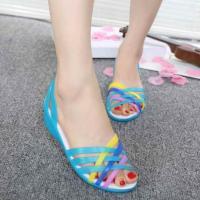 ราคา รองเท้าลำลองรัดส้นสาน(2นิ้ว)สีฟ้า (478671224)