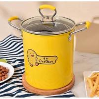 ราคา หม้อทอดเฟรนฟราย หม้อทอดเส้นพาสต้า สปาเก็ตตี้ หม้อทอดอเนกประสงค์ Non- Stick พร้อมตะแกรงแยกน้ำมัน*พร้อมส่ง* (18409397162)