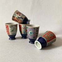 ราคา แก้วเซรามิคลายเบญจรงค์ญี่ปุ่น ชุด 5 ใบ (29431543725)