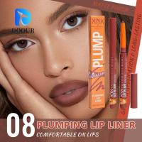ราคา DOOUR Matte Lip Liner Pencil, สูตรครีม Retractable Maroon Plump Lip Liners, Subtle Touch สําหรับ Shaping & Sculpting Velvet Pigmented Crayon Lip Liner (53503714715)
