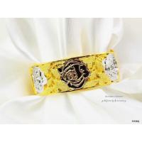 ราคา กำไลข้อมือดอกกุหลาบลงยาสุโขทัย งานหุ้มทอง 5 ไมครอน (19483438423)