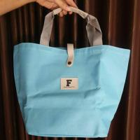 ราคา กระเป๋าผ้า FRENCH CONNECTION สีฟ้า ขนาดพอดี (24807046089)