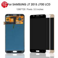 ราคา หน้าจอสัมผัสด้านหน้าจอแสดงผลจอแสดงผล LCD หน้าจอสัมผัสสําหรับ Samsung Galaxy J7 J700 J700F J700H TFT Digitizer (41703790827)