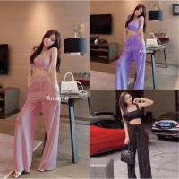 ราคา ชุดเซทเสื้อ+กางเกงขายาวผ้าไหมพรมร่อง น่ารักๆ (5344471278)