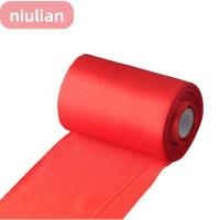 ราคา NIULIAN ริบบิ้นสีแดง แผ่นริบบิ้นสีแดง แถบผ้าไหม 22 หลา ผ้าซาติน (57005380508)