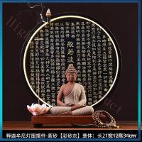 ราคา แหวนโคมไฟพระสูตรหัวใจเซนเครื่องประดับพระพุทธรูปบ้านพระพุทธรูปเซรามิกพระศากยมุนีห้องนั่งเล่นสร้างสรรค์ภาพวาดตกแต่งทางเข้า (20789693557)