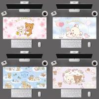 ราคา น่ารัก Rilakkuma Bear Mousepad Mousepad Gamer แผ่นรองเมาส์ขนาดสําหรับสํานักงานยาวตาราง Mat (28012008031)