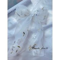 ราคา โบว์สีขาวฟรุ้งฟริ้งพร้อมส่ง (18349776224)