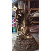 ราคา พระปางนาคปรก พระประจำวันวันเสาร์ หน้าตัก 9" เนื้อทองเหลือง พิมพ์สวยองค์ถอดได้ ผิวลงหิน (25057335644)