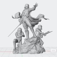 ราคา [สีขาวรุ่น Unpainted] Star Wars Star Wars Imperial Black Lord Darth Vader 3D การพิมพ์ภาพวาดตกแต่ง SGFA (42407278415)