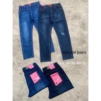 ราคา กางเกงยีนส์ผ้ายืดสาวอวบ เอวสูงสีฟอกสวย ผ้านิ่ม (2789187378)