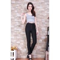 ราคา สกินนี่ป้ายทองsuper one ผ้ายืดผสมกำมะหยี่ กระดุมเรียง (10707304147)