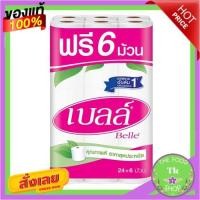 ราคา Belle เบลล์ กระดาษทิชชูม้วน แพ็ค 24+6 ม้วนBelle Belle Tissue Roll Pack 24+6 Rolls (20107791020)