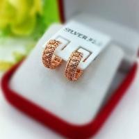 ราคา #​ต่างหูนากลายพิกุลแบบห่วง (17835943106)