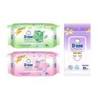 ราคา D-nee ทิชชู่เปียก ดีนี่ ออร์แกนิค เบบี้ไวพ์ 80 แผ่น สำหรับทารก กระดาษชำระเปียก ผ้าเปียกดีนี่ (23262012610)