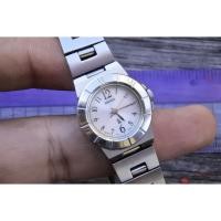 ราคา นาฬิกา Vintage มือสองญี่ปุ่น Seiko 1F21 0L90 Integrated Bracelet ผู้หญิง ระบบ Quartz ทรงกลม 23mm ใช้งานได้ปกติ (24538538261)