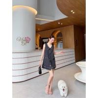 ราคา เดรสทรงปล่อย แขนกุด คอเย็บโบว์ (widelia@real) (42918258851)