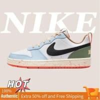 ราคา Nike Court Borough L_ow 2 ไอศกรีมมีความคล่องตัวในการปรับตัวให้เข้ากับรองเท้ารุ่นเล็ก GS สีขาว-น้ําเงิน (19486692225)